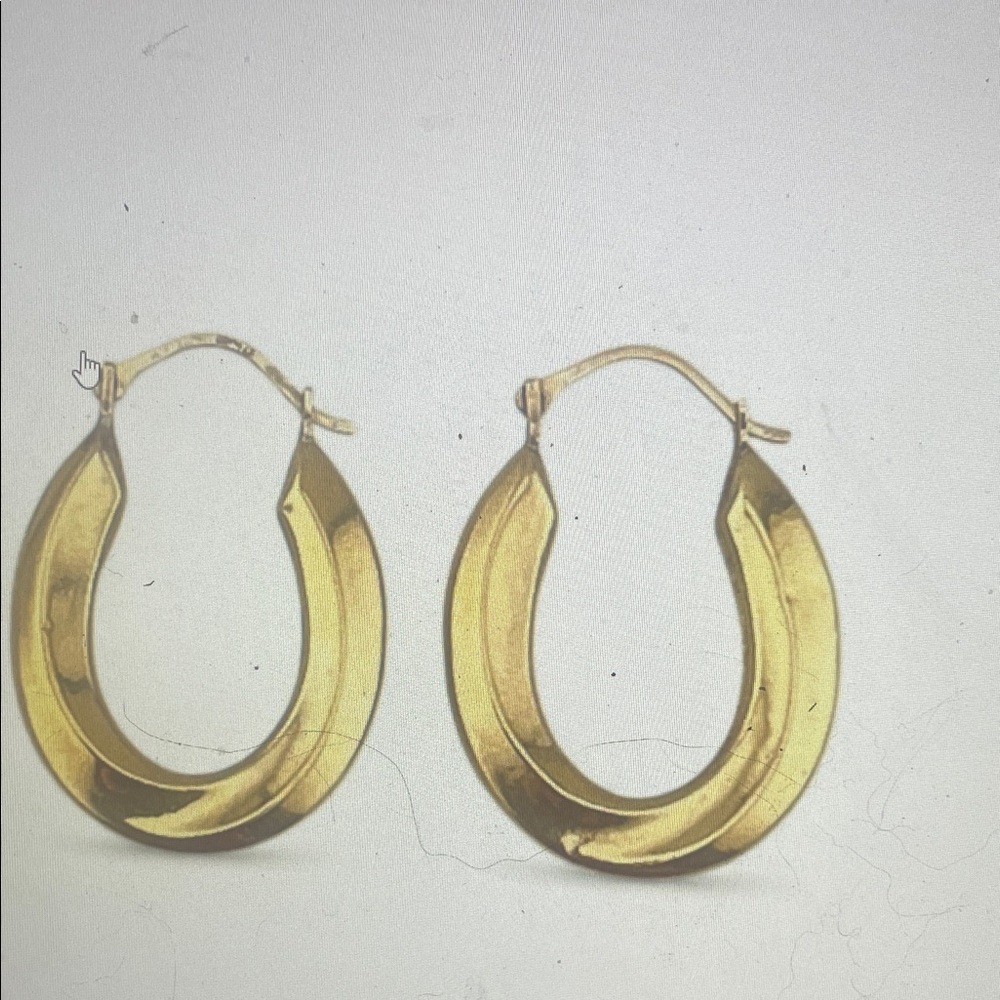 1” 14K Gold Hoop Earrings
